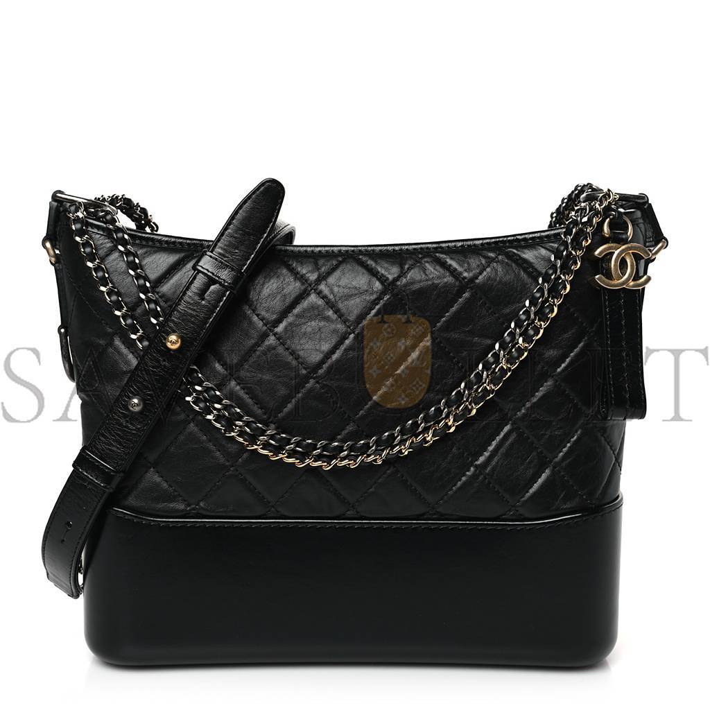 CHANEL MASTER CALFSKIN QUILTED MEDIUM GABRIELLE HOBO BLACK AS1521 (28*21*10cm)